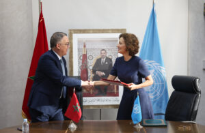 The signing of the partnership between UNESCO and the Morocco 2030 Foundation