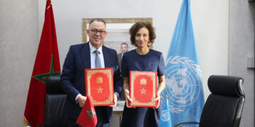 The signing of the partnership between UNESCO and the Morocco 2030 Foundation