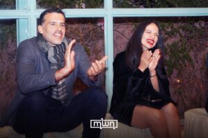 Mehdi Laghzaoui, Head of DS Automobiles in Morocco, and artistic director Myriem Himmich.