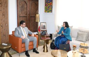Cultural and youth cooperation was discussed with Mohammed Mehdi Bensaid, Minister of Youth, Culture, and Communication.
