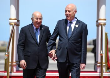 Algeria’s president Abdelmadjid Tebboune and Tunisia’s president Kais Saied.