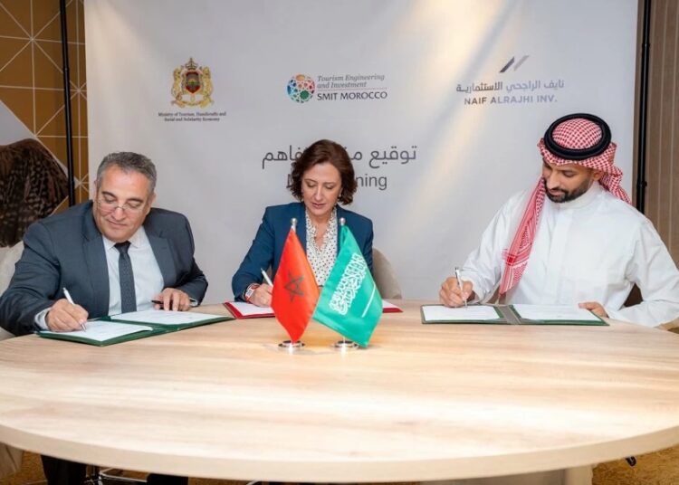 The signing of the MoU between Saudi Arabia’s Naif Al Rajhi Investment Group and Morocco’s Ministry of Tourism
