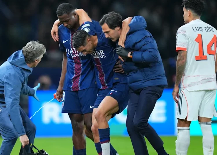 Hakimi is expected to miss between three and five weeks after suffering an ankle injury during Paris Saint-Germain’s Champions League match.