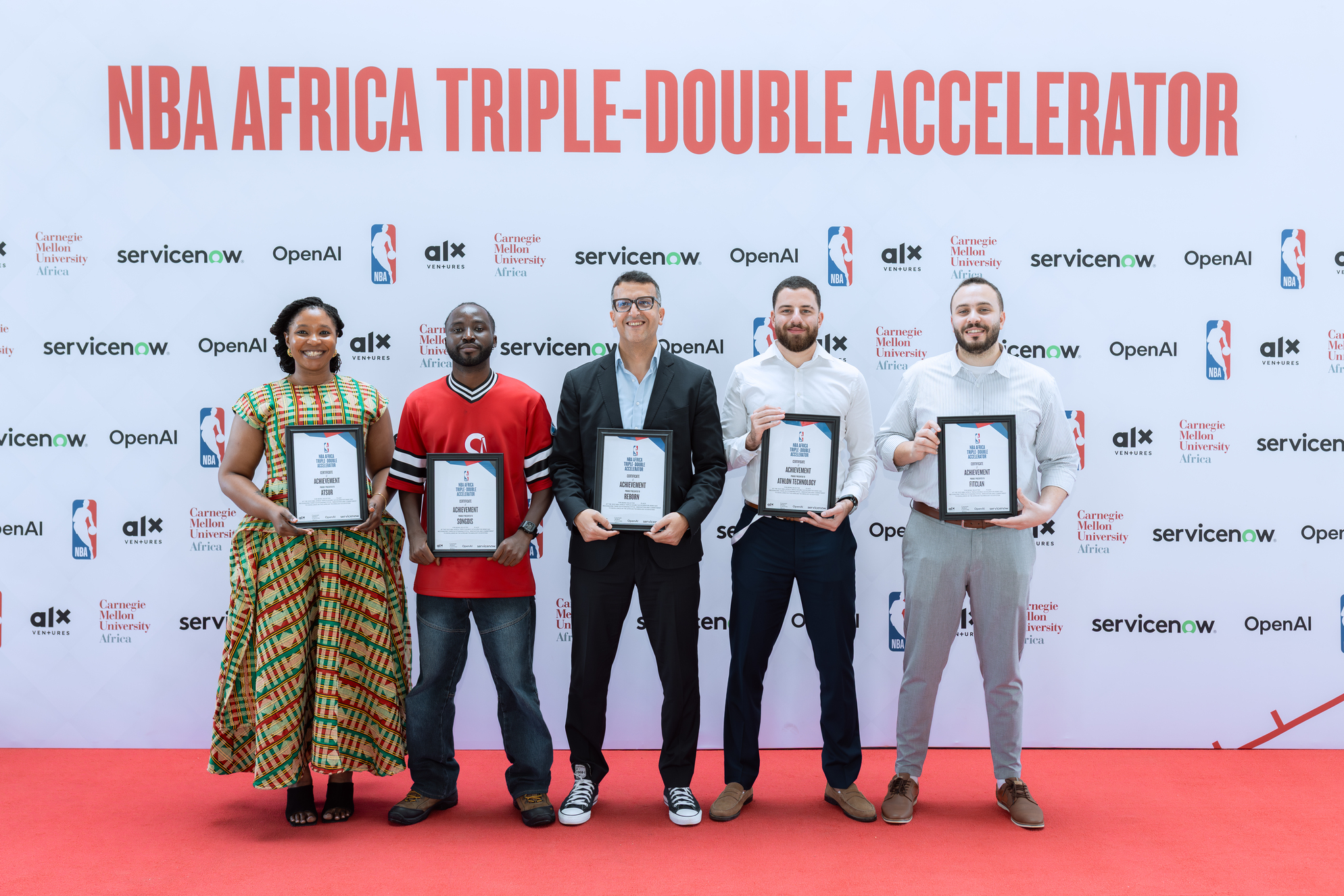 Winners of the NBA Africa Triple-Double Accelerator