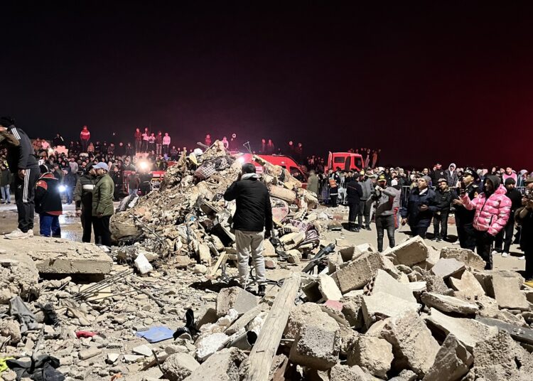 The buildings collapsed in the Al Massira district’s Al Moustakbal neighborhood between Tuesday night and Wednesday morning.