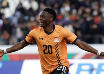 Patson Daka celebrates Zambia's late equalizer vs. Mali at AFCON.