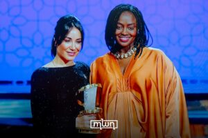 BEST PERFORMANCE BY AN ACTRESS: Debora Lobe Naney in “Promised Sky” by Erige Sehiri (France, Tunisia, Qatar).