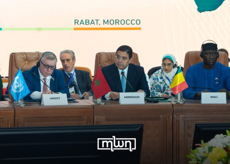 Morocco’s Foreign Minister Nasser Bourita during the opening of the first Conference on African Victims of Terrorism in Rabat on Tuesday.