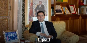 Morocco’s Foreign Minister Nasser Bourita during today’s discussions.