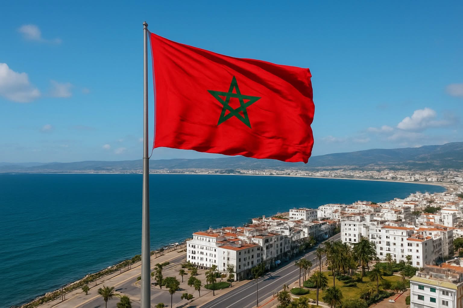 Tangier Reportedly Prepares Giant Moroccan Flag Visible from Spanish Coast