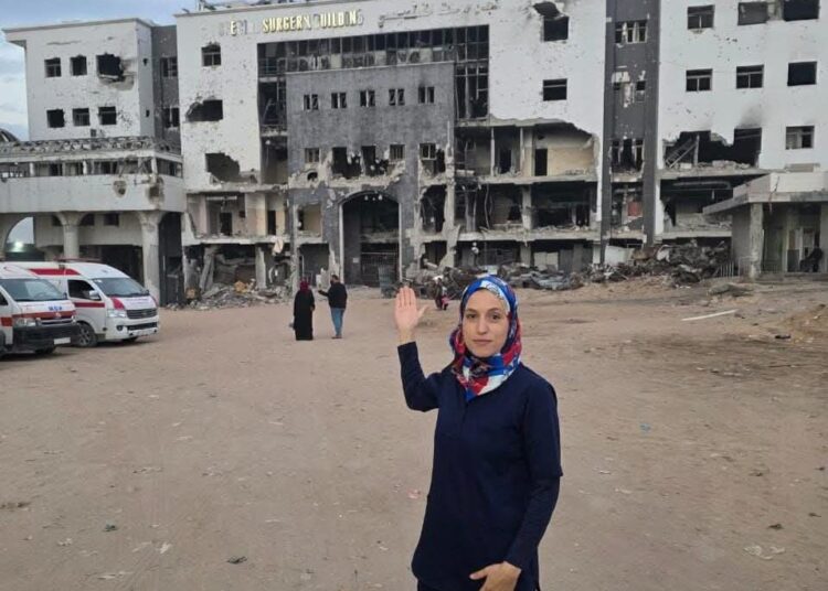 Dr. Zeinab El Mezabri, a specialist in obstetrics and gynecology, entered the Gaza Strip this weekend