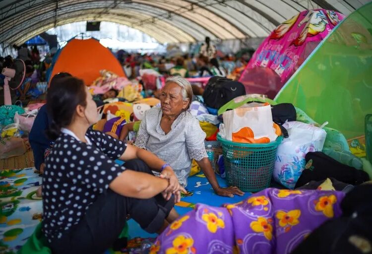 Displaced people take shelter in Thailand’s Buriram province. Athit Perawongmetha/Reuters