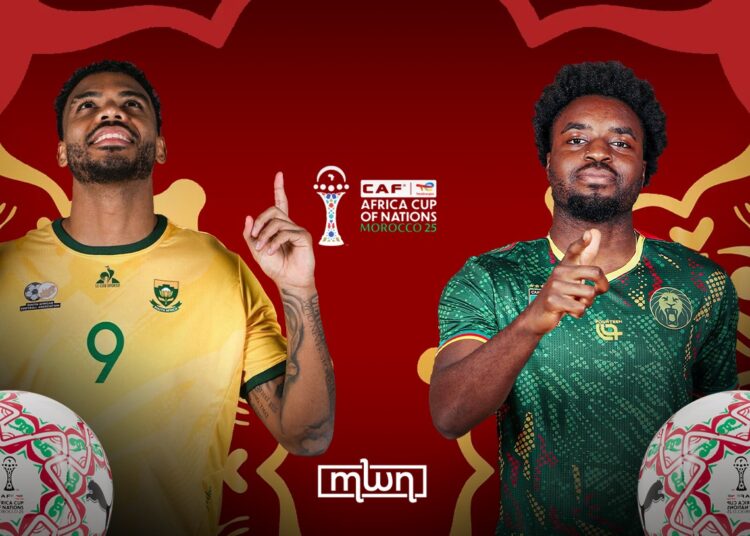 South Africa meet Cameroon today at Al Medina Stadium in a Round of 16 match at the Africa Cup of Nations 2025.