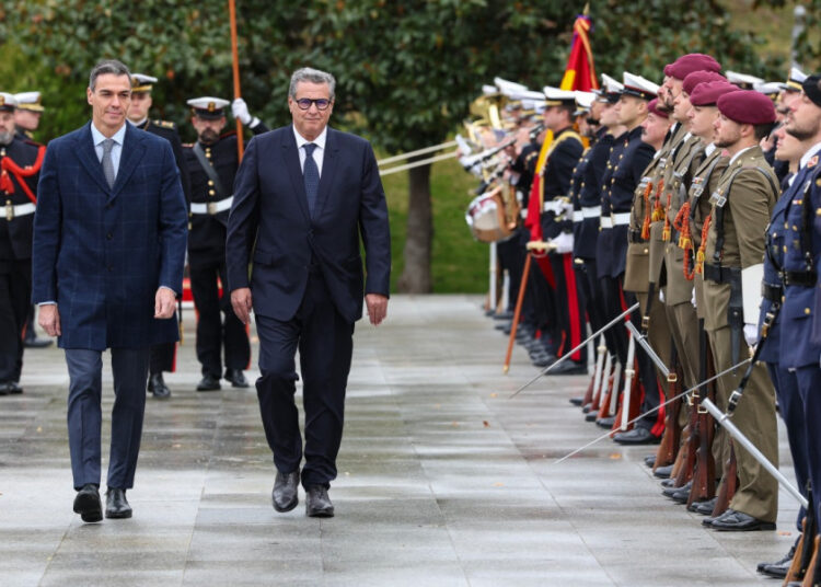 Head of Government Aziz Akhannouch and his Spanish counterpart Pedro Sánchez.