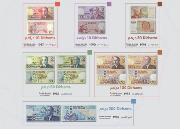 Bank Al-Maghrib announced the withdrawal of several old banknote denominations from circulation, effective January 1.
