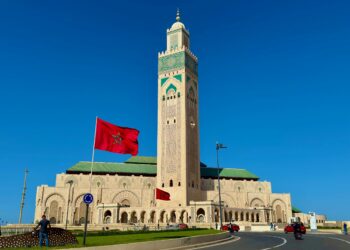 Hassan II mosque in Casablanca.