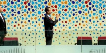 Crown Prince Moulay Hassan attended Morocco’s semifinal match against Nigeria at Prince Moulay Abdellah Stadium in Rabat.