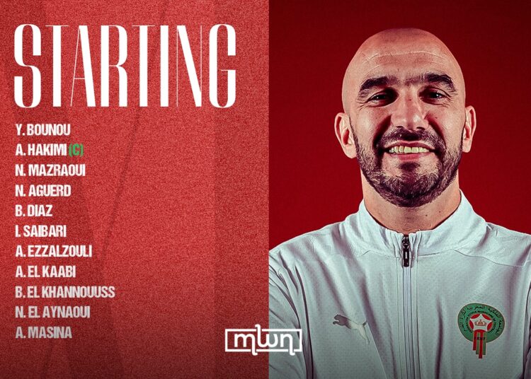 Regragui Names His Starting XI as Morocco Prepare for AFCON Semi-Final Showdown With Nigeria