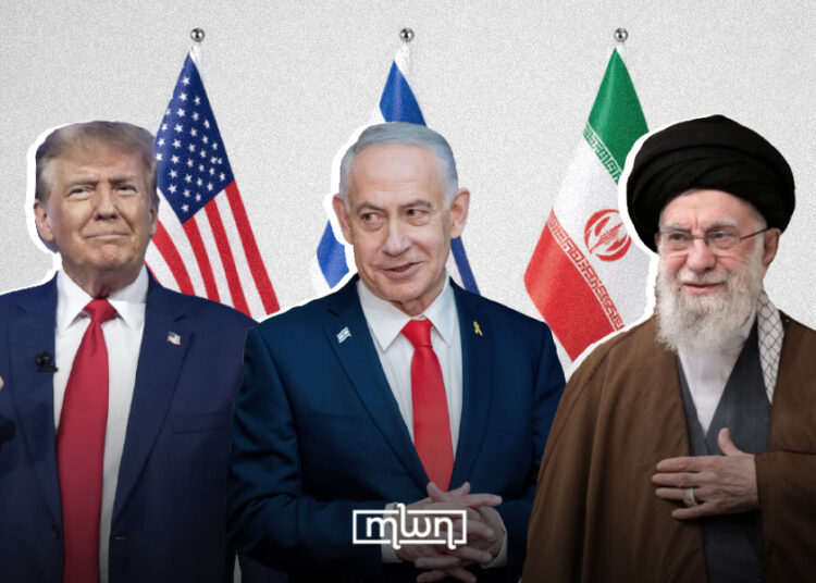 From left to right: Donald Trump, Benjamin Netanyahu, Ali Khamenei.