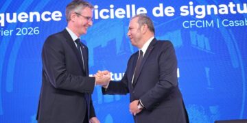 The signing ceremony, held at the CFCIM headquarters, was presided over by French Ambassador Christophe Lecourtier.