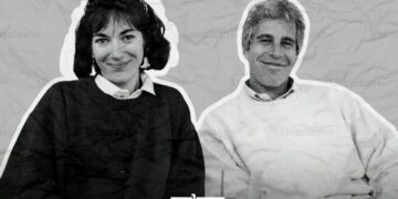 Ghislaine Maxwell and Jeffrey Epstein.