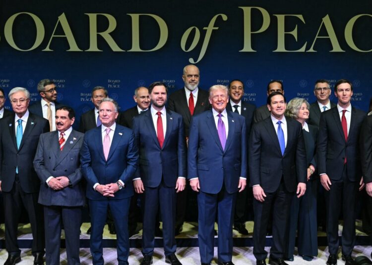 The inaugural meeting of President Donald Trump’s Board of Peace in Washington.