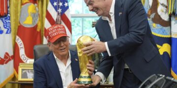 US President Donald Trump has told FIFA President Gianni Infantino that the United States intends to seek the right to host another World Cup