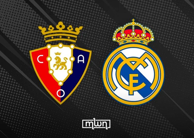 Real Madrid visit Osasuna at El Sadar in La Liga today. The match comes as Madrid lead the league table with 60 points
