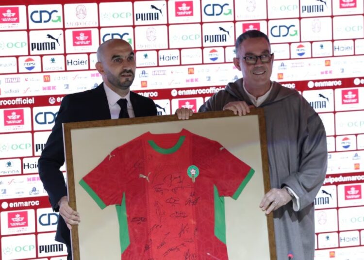During Walid Regragui’s honoring ceremony at the Mohammed VI Football Complex in Sale, the Royal Moroccan Football Federation