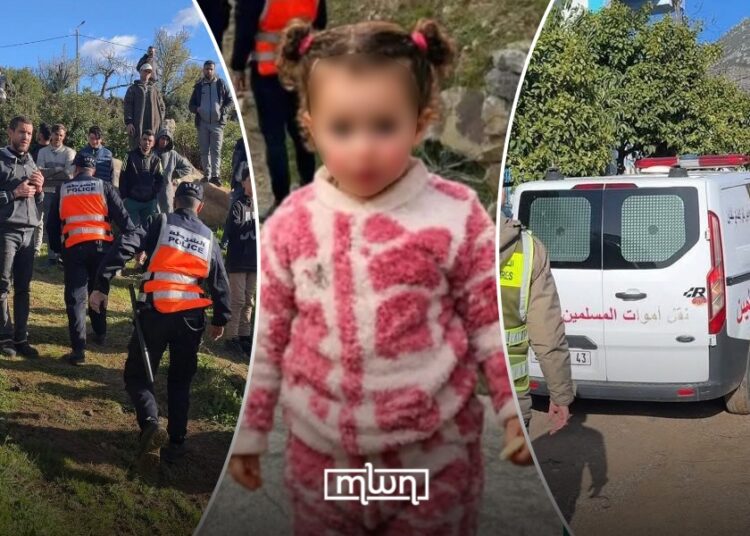 Grief swept Chefchaouen province on Wednesday evening after the body of toddler Soundous, missing since February 25, was discovered inside a riverbed by volunteers from the Mechkrala hamlet.