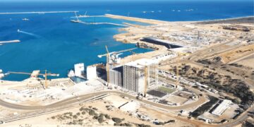 Nador West Med is taking shape on Morocco’s Mediterranean coast, directly along main east-west shipping routes for container and petroleum product traffic.