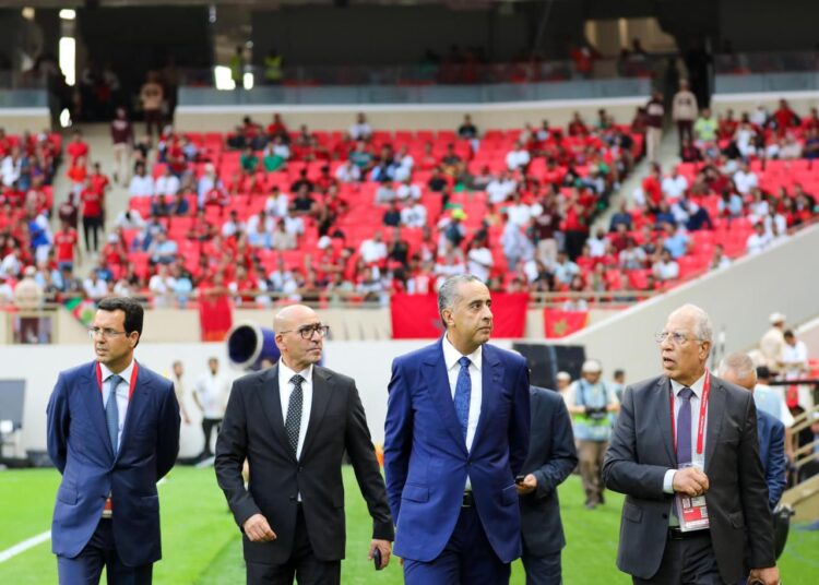 Abdellatif Hammouchi, Morocco’s Director General of National Security and Territorial Surveillance (DGSN-DGST), conducts an inspection visit to Moulay Abdellah Stadium in Rabat.