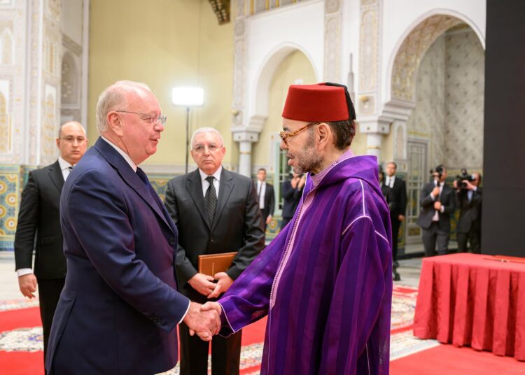 King Mohammed VI receives Safran Chairman Ross McInnes, February 13, 2026.