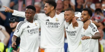 Kylian Mbappe and Jude Bellingham have both travelled with Real Madrid for Tuesday’s Champions League last-16 second leg