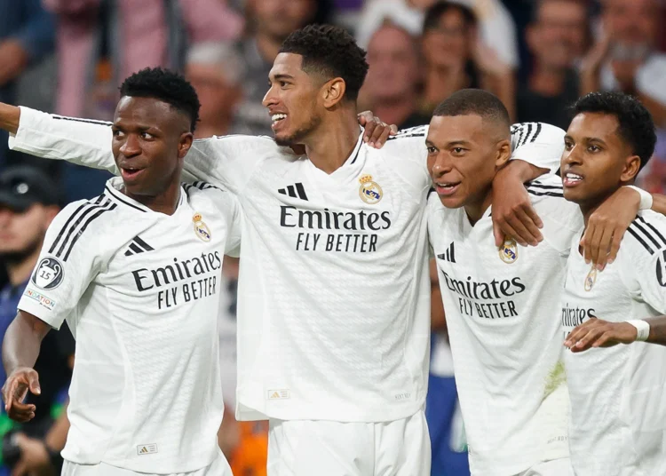 Kylian Mbappe and Jude Bellingham have both travelled with Real Madrid for Tuesday’s Champions League last-16 second leg