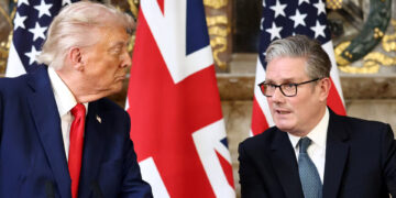 US President Donald Trump and UK Prime Minister Sir Keir Starmer at a press conference in September 2025. (Reuters)