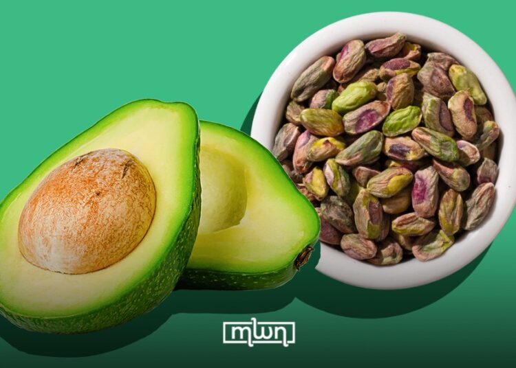 Avocados and pistachios.