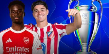 Arsenal visit Atlético Madrid tonight in the first leg of the UEFA Champions League semi‑final, at the Riyadh Air Metropolitano.