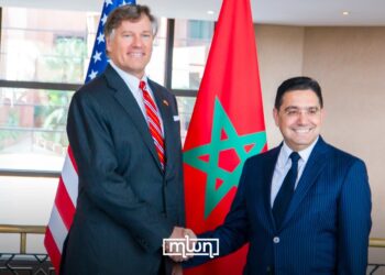 US Deputy Secretary of State Christopher Landau and Moroccan Foreign Minister Nasser Bourita.