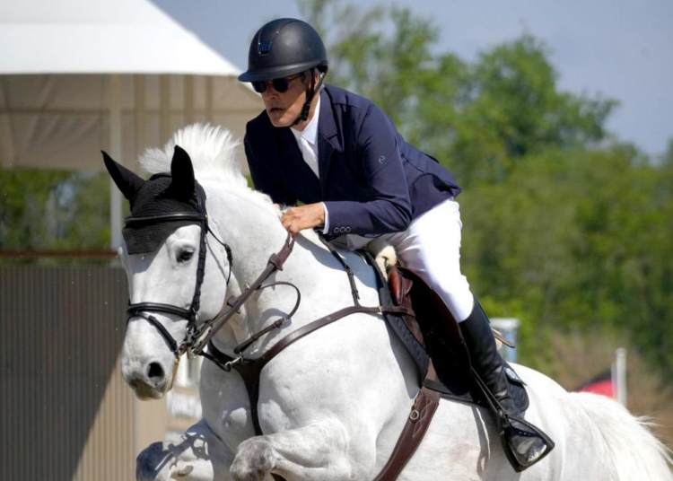 Prince Moulay Hicham sustained a broken rib after a violent fall during an international show jumping competition in Saint-Tropez, France.