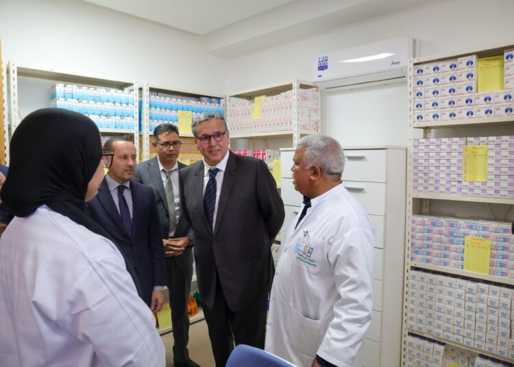 Akhannouch and Tahraoui inspecting the centers.