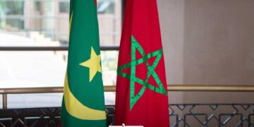 Morocco Mauritania Flags
