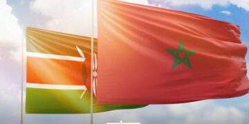 Morocco Kenya Flags