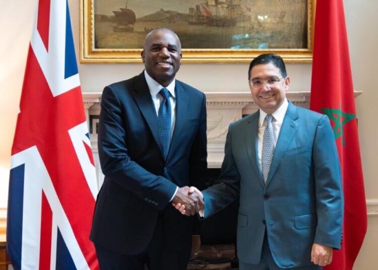 UK Vice Prime Minister and Justice Secretary David Lammy and Moroccan Foreign Minister Nasser Bourita. CR: David Lammy's X account.