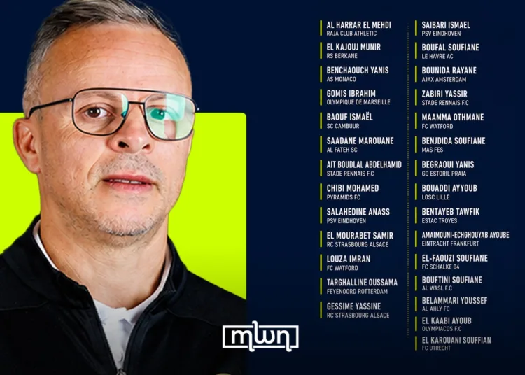 Morocco coach Mohamed Ouahbi has named a 28‑man squad for a training camp ahead of the final selection for the 2026 FIFA World Cup.