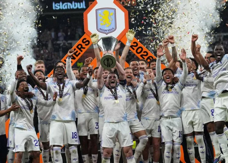 Aston Villa have lifted the Europa League trophy, their first major title in 25 years, after a commanding 3‑0 win over Freiburg