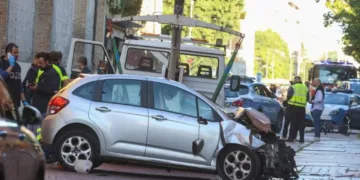 The car that was driven by the suspect. Cr: Reuters