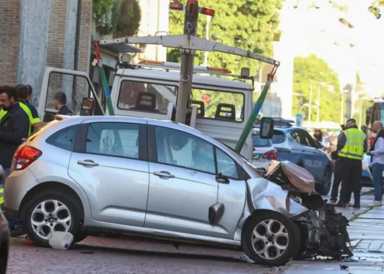 The car that was driven by the suspect. Cr: Reuters