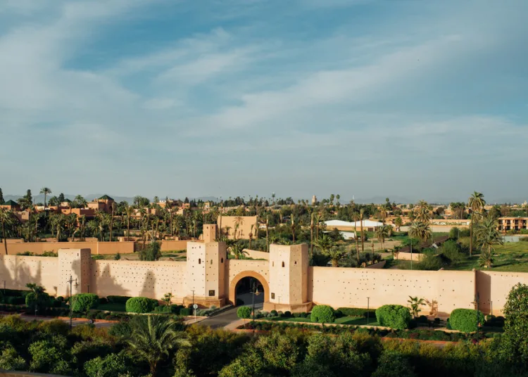 The gates to La Palmeraie, a wealthy enclave in Marrakesh. Cr: James Rajotte, The Wall Street Journal