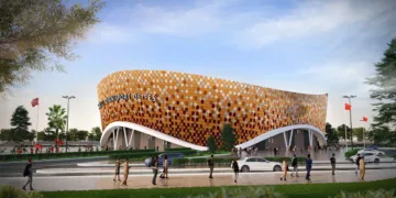 The arena is designed to host both national and international competitions, including matches for the FIFA Futsal World Cup.